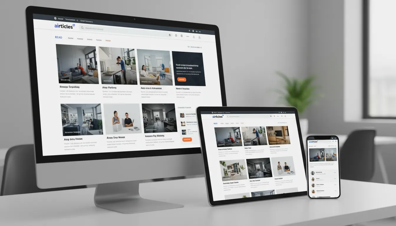 Responsive website design showcasing modern web dev.