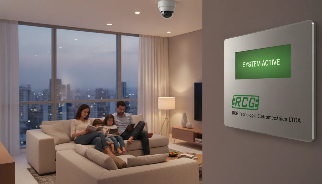 familia-casa-segura-sistemas-energia.webp Família relaxa em casa segura, iluminada por sistemas de energia confiáveis da RCG Tecnologia.