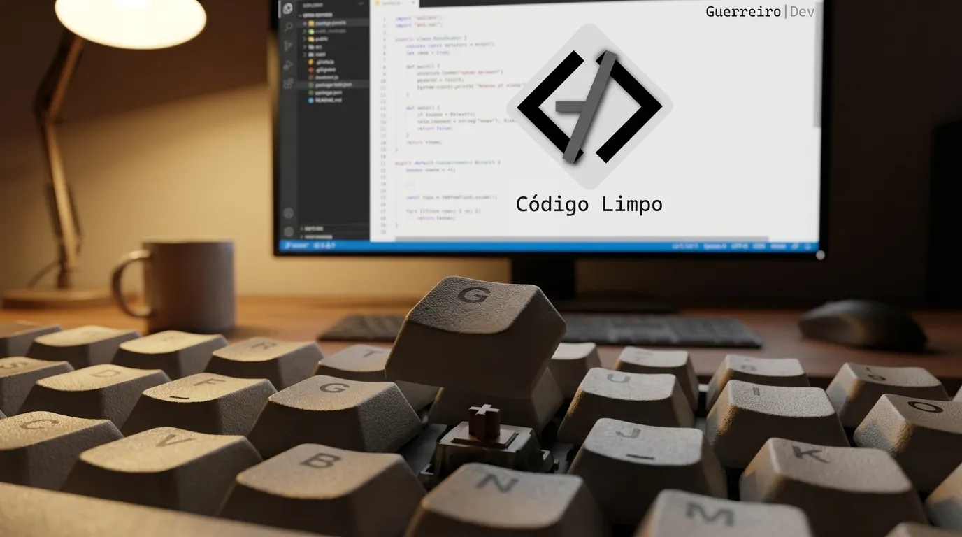 Teclado mecanico focado frente a tela com programa para desenvolvimento de software.