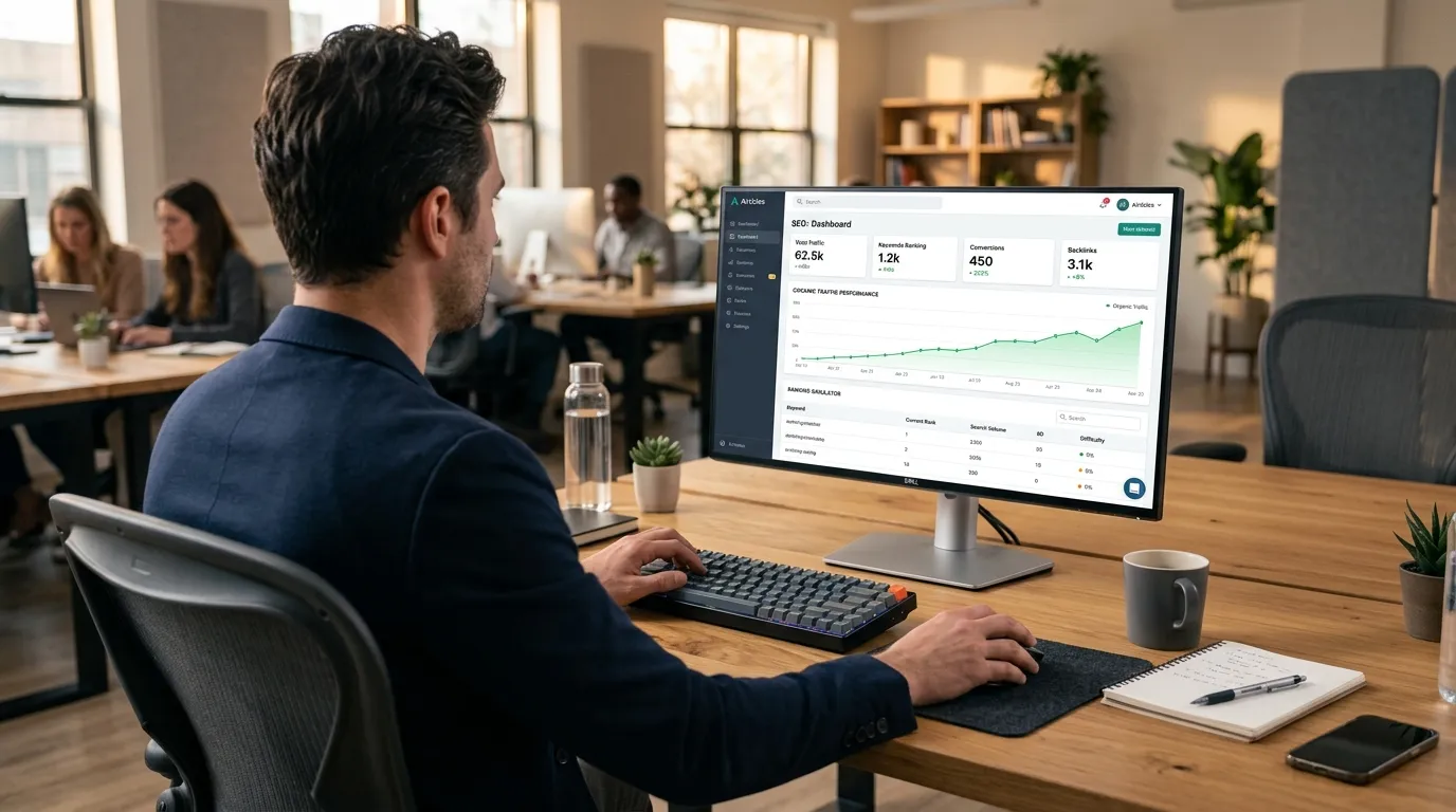 analise-graficos-ferramenta-seo-gratuita.webp Profissional analisa gráficos de crescimento orgânico usando uma ferramenta de seo gratuita para otimizar seu blog.